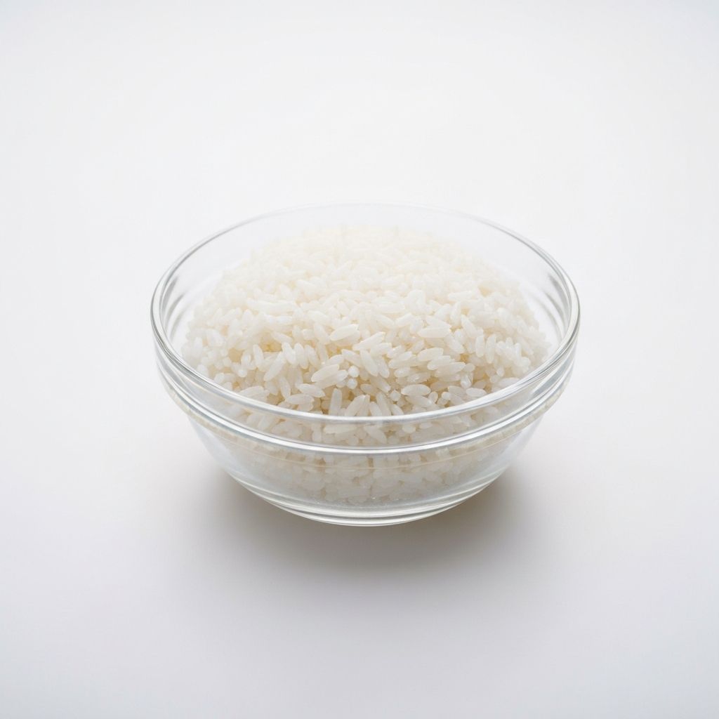 Measured rice portion demonstrating gastric volume